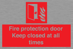 Fire protection door Keep closed at all times